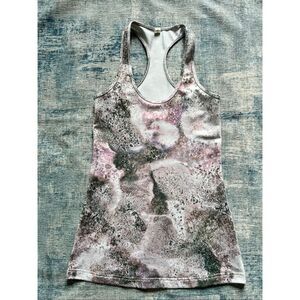 Lululemon Cool Racerback Sugar Crush Multi Athletic Tank Top Size 6